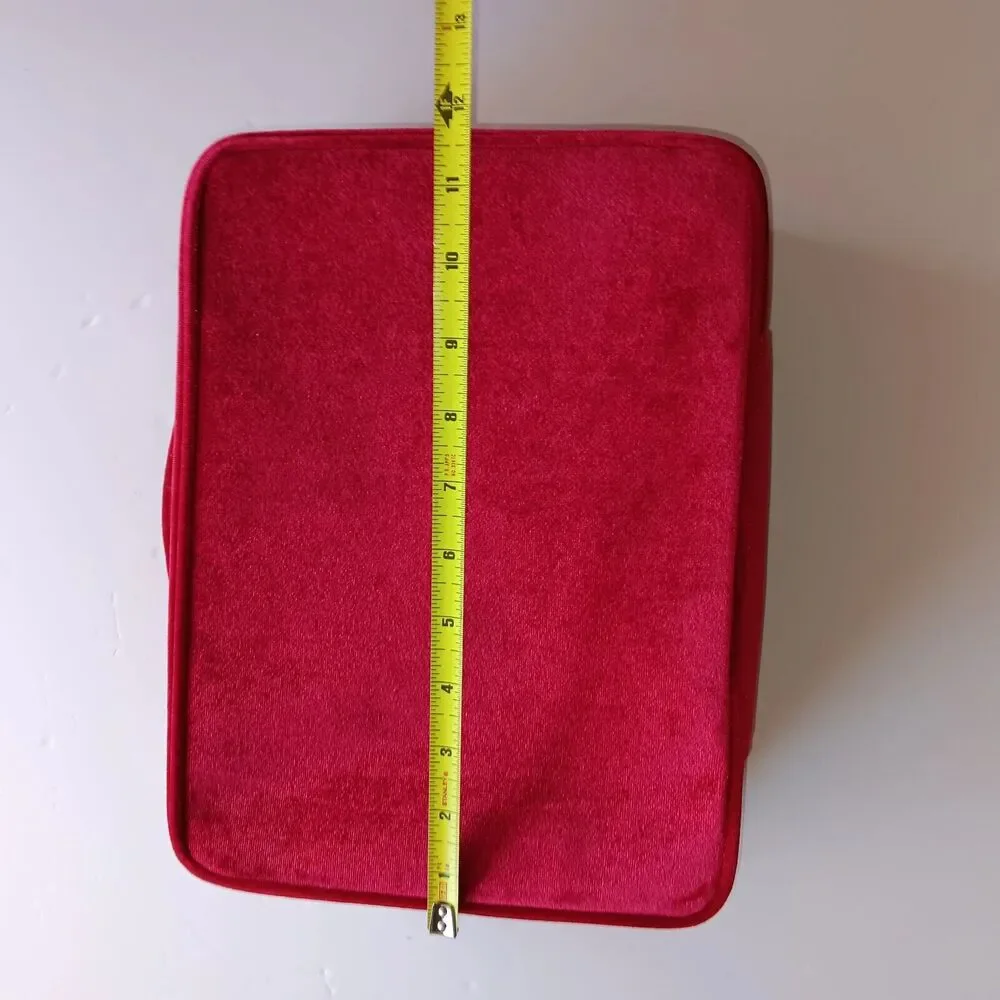 Estee Lauder Cosmetic Case Bag with Handle Limited Edition Red Velour 2023